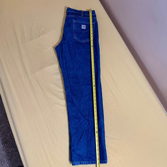 Carhartt FR Jeans Men’s 38x32 FRB-160 DNM Flame Resistant Relaxed Fit Blue Denim - Picture 6 of 8